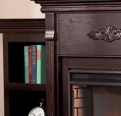 Tennyson Smart Bookcase Fireplace - SEI Furniture FS8545 -Home Haven Deals 87 fs8545 5
