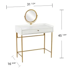 Derald Vanity Table W/ Mirror - SEI Furniture HZ1100344 -Home Haven Deals 87 hz1100344 7