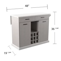 Hiltman Expandable Kitchen Island W/ Storage - SEI Furniture KA1139461 -Home Haven Deals 87 ka1139461 7