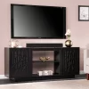 Delgrave Media Console W/ Storage - Black - SEI Furniture MS1224756