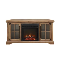 Walker Edison 54" Modern Farmhouse Corner Fireplace TV Stand - Rustic Oak - Walker Edision ABF54FCRO