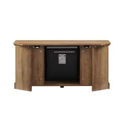 Walker Edison 54" Modern Farmhouse Corner Fireplace TV Stand - Rustic Oak - Walker Edision ABF54FCRO -Home Haven Deals 93 abf54fcro 3