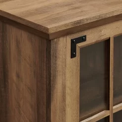 Walker Edison 54" Modern Farmhouse Corner Fireplace TV Stand - Rustic Oak - Walker Edision ABF54FCRO -Home Haven Deals 93 abf54fcro 4