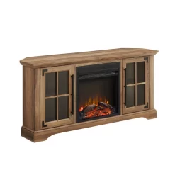 Walker Edison 54" Modern Farmhouse Corner Fireplace TV Stand - Rustic Oak - Walker Edision ABF54FCRO -Home Haven Deals 93 abf54fcro 9
