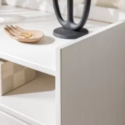 Walker Edison Mid-Century Modern Solid Wood 2-Drawer Nightstand – White - Walker Edision BR2DRLEENSWH -Home Haven Deals 93 br2drleenswh 7