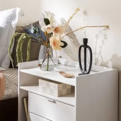 Walker Edison Mid-Century Modern Solid Wood 2-Drawer Nightstand – White - Walker Edision BR2DRLEENSWH -Home Haven Deals 93 br2drleenswh 8