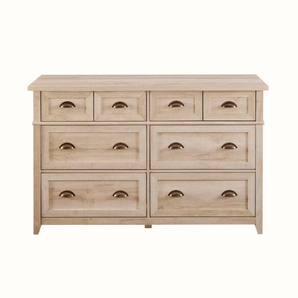 Walker Edison Odette 52" 6 Drawer Cup Handle Framed Dresser - White Oak - Walker Edision BR6DODDDRWO 2 Walker Edison Odette 52" 6 Drawer Cup Handle Framed Dresser - White Oak - Walker Edision BR6DODDDRWO - Image 2