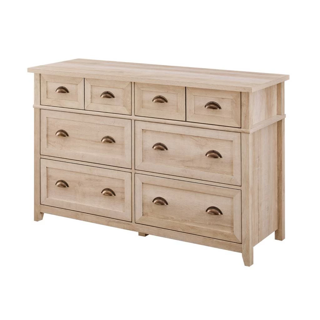 Walker Edison Odette 52" 6 Drawer Cup Handle Framed Dresser - White Oak - Walker Edision BR6DODDDRWO 3 Walker Edison Odette 52" 6 Drawer Cup Handle Framed Dresser - White Oak - Walker Edision BR6DODDDRWO - Image 3