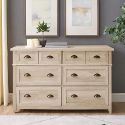 Walker Edison Odette 52" 6 Drawer Cup Handle Framed Dresser - White Oak - Walker Edision BR6DODDDRWO 17 Walker Edison Odette 52" 6 Drawer Cup Handle Framed Dresser - White Oak - Walker Edision BR6DODDDRWO -Home Haven Deals 93 br6dodddrwo 8 1