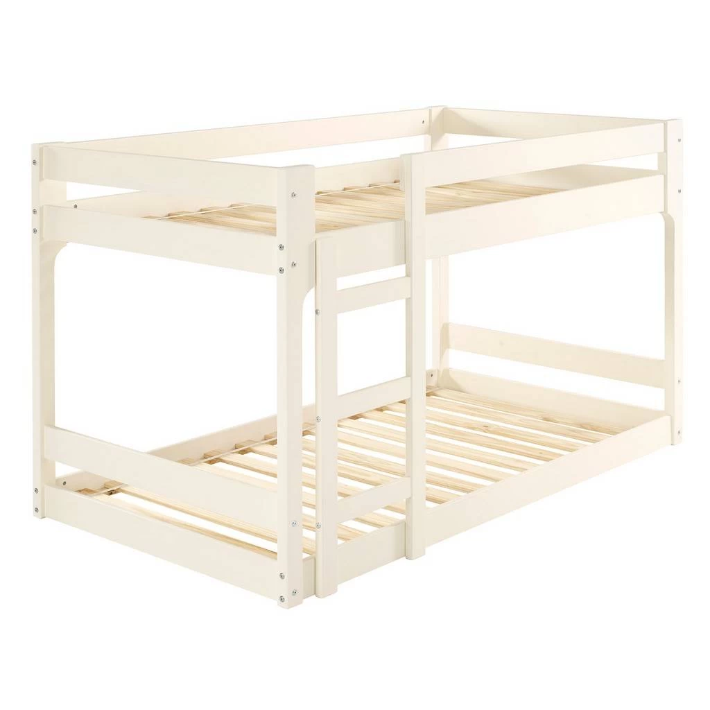 Walker Edison Winslow Jr Twin Over Twin Mod Bunk Bed - White - Walker Edision BWJRTOTWLWH 1 Walker Edison Winslow Jr Twin Over Twin Mod Bunk Bed - White - Walker Edision BWJRTOTWLWH
