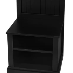 Walker Edison Nathan 68" Solid Wood Grooved Hall Tree - Black - Walker Edision HT68NATSWBL -Home Haven Deals 93 ht68natswbl 6