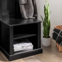 Walker Edison Nathan 68" Solid Wood Grooved Hall Tree - Black - Walker Edision HT68NATSWBL -Home Haven Deals 93 ht68natswbl 8