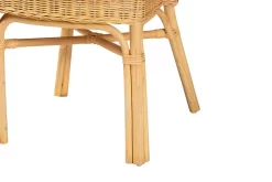 Baxton Studio Barito Modern Bohemian Natural Brown Rattan Dining Chair - Wholesale Interiors Barito-Rattan-DC -Home Haven Deals 95 barito rattan dc 7