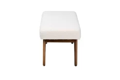 Baxton Studio Rika Japandi Cream Boucle Fabric And Walnut Brown Finished Wood Bench - Wholesale Interiors BBT5367-Cream/Walnut-Bench -Home Haven Deals 95 bbt5367 cream walnut bench 4