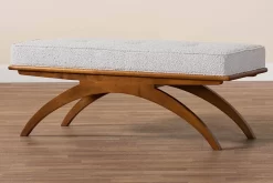 Baxton Studio Orella Japandi Light Grey Boucle Fabric And Walnut Brown Finished Wood Bench – Wholesale Interiors BBT5473-Maya-Sky Grey/Walnut-Bench -Home Haven Deals 95 bbt5473 maya sky grey walnut bench 8