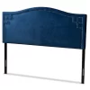 Baxton Studio Aubrey Modern And Contemporary Royal Blue Velvet Fabric Upholstered Full Size Headboard - BBT6563-Navy Blue-HB-Full