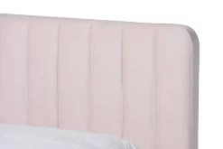 Baxton Studio Nami Modern Glam & Luxe Light Pink Velvet Fabric & Gold Finished King Size Platform Bed - Wholesale Interiors CF0374-Light-Pink-King -Home Haven Deals 95 cf0374 light pink king 5