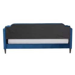 Baxton Studio Kaya Modern And Contemporary Navy Blue Velvet Fabric And Dark Brown Finished Wood Twin Size Daybed - Wholesale Interiors DV20801-Navy Blue Velvet Daybed-Twin -Home Haven Deals 95 dv20801 navy blue velvet daybed twin 6