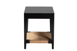 Baxton Studio Freya Modern Bohemian Black Finished Bayur Wood End Table - Wholesale Interiors FIB1-End Table -Home Haven Deals 95 fib1 end table 4