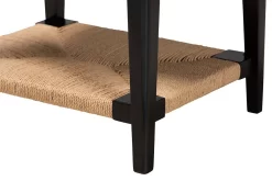Baxton Studio Freya Modern Bohemian Black Finished Bayur Wood End Table - Wholesale Interiors FIB1-End Table -Home Haven Deals 95 fib1 end table 5