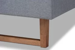 Baxton Studio Gabriela Rustic Modern Dark Grey Fabric & Ash Walnut Brown Finished Wood Full Size Platform Bed - Wholesale Interiors Gabriela-Dark Grey/Ash Walnut-Full -Home Haven Deals 95 gabriela dark grey ash walnut full 8