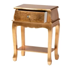 Baxton Studio Harriet Classic And Traditional Gold Finished Wood 1-Drawer Nightstand - Wholesale Interiors JY17A013-Gold-NS 10 Baxton Studio Harriet Classic And Traditional Gold Finished Wood 1-Drawer Nightstand - Wholesale Interiors JY17A013-Gold-NS -Home Haven Deals 95 jy17a013 gold ns 3