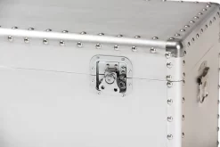 Baxton Studio Serge French Industrial Silver Metal Storage Trunk - Wholesale Interiors JY17B172M-Silver-1PC Trunk -Home Haven Deals 95 jy17b172m silver 1pctrunk 7