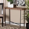 Baxton Studio Savion Modern Industrial Walnut Brown Finished Wood And Black Metal Console Table - Wholesale Interiors LCF20448-Console Table