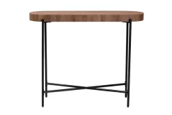 Baxton Studio Savion Modern Industrial Walnut Brown Finished Wood And Black Metal Console Table - Wholesale Interiors LCF20448-Console Table 8 Baxton Studio Savion Modern Industrial Walnut Brown Finished Wood And Black Metal Console Table - Wholesale Interiors LCF20448-Console Table -Home Haven Deals 95 lcf20448 console table 3