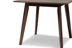 Baxton Studio Pernille Modern Transitional Walnut Finished Square Wood Dining Table - Wholesale Interiors LWM90908HL32-Walnut-DT -Home Haven Deals 95 lwm90908hl32 walnut dt 5
