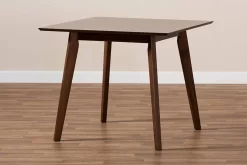 Baxton Studio Pernille Modern Transitional Walnut Finished Square Wood Dining Table - Wholesale Interiors LWM90908HL32-Walnut-DT -Home Haven Deals 95 lwm90908hl32 walnut dt 7