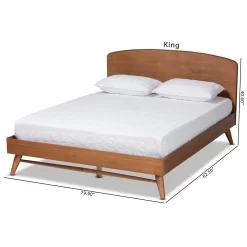 Baxton Studio Keagan Mid-Century Modern Transitional Walnut Brown Finished Wood Full Size Platform Bed - Wholesale Interiors MG-2200-1-Ash Walnut-Full -Home Haven Deals 95 mg 2200 1 ashwalnut full 12