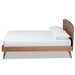 Baxton Studio Keagan Mid-Century Modern Transitional Walnut Brown Finished Wood Full Size Platform Bed - Wholesale Interiors MG-2200-1-Ash Walnut-Full -Home Haven Deals 95 mg 2200 1 ashwalnut full 4