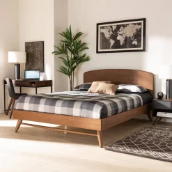 Baxton Studio Keagan Mid-Century Modern Transitional Walnut Brown Finished Wood Full Size Platform Bed - Wholesale Interiors MG-2200-1-Ash Walnut-Full -Home Haven Deals 95 mg 2200 1 ashwalnut full 8
