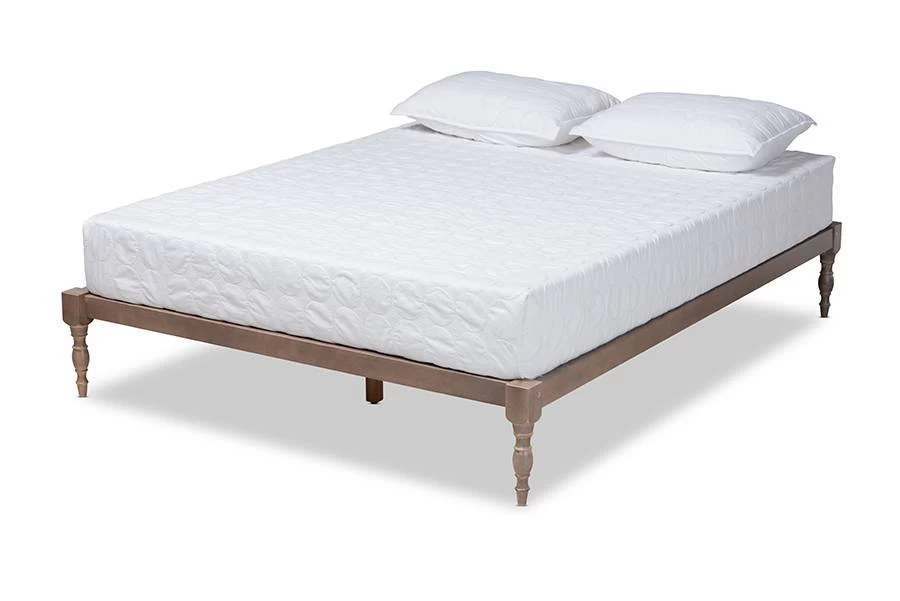 Baxton Studio Iseline Modern Antique Oak Finished Wood Full Size Platform Bed Frame - Wholesale Interiors MG0001-Antique Oak-Full 2 Baxton Studio Iseline Modern Antique Oak Finished Wood Full Size Platform Bed Frame - Wholesale Interiors MG0001-Antique Oak-Full - Image 2