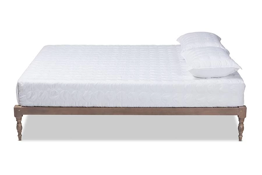 Baxton Studio Iseline Modern Antique Oak Finished Wood Full Size Platform Bed Frame - Wholesale Interiors MG0001-Antique Oak-Full 3 Baxton Studio Iseline Modern Antique Oak Finished Wood Full Size Platform Bed Frame - Wholesale Interiors MG0001-Antique Oak-Full - Image 3