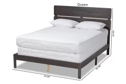 Baxton Studio Anthony Modern Dark Grey Oak Finished Wood Queen Size Panel Bed - Wholesale Interiors MG0024-Green Gray-Queen -Home Haven Deals 95 mg0024 green gray queen 10