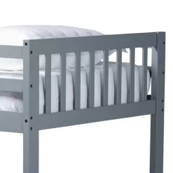 Baxton Studio Jude Modern & Contemporary Grey Finished Wood Twin Size Bunk Bed - MG0045-Grey-Twin Bunk Bed -Home Haven Deals 95 mg0045 grey twin bunk bed 4