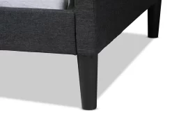 Baxton Studio Milligan Modern And Contemporary Charcoal Fabric Upholstered And Dark Brown Finished Wood Full Size Daybed - Wholesale Interiors Milligan-Charcoal Grey-Daybed-Full -Home Haven Deals 95 milligan charcoal grey daybed full 6