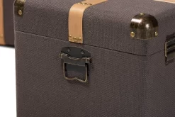 Baxton Studio Stephen Modern Transitional Dark Brown Fabric & Oak Brown Finished 2-PC Storage Trunk Set - Wholesale Interiors R87R537-2PC Trunk Set 13 Baxton Studio Stephen Modern Transitional Dark Brown Fabric & Oak Brown Finished 2-PC Storage Trunk Set - Wholesale Interiors R87R537-2PC Trunk Set -Home Haven Deals 95 r87r537 2pc trunk set 5