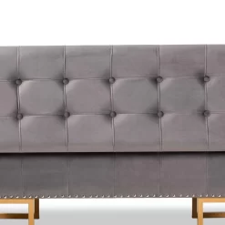 Baxton Studio Ellery Luxe & Glam Grey Velvet Fabric & Gold Finished Metal Storage Ottoman - Wholesale Interiors WS-14115-Grey Velvet/Gold-Otto 17 Baxton Studio Ellery Luxe & Glam Grey Velvet Fabric & Gold Finished Metal Storage Ottoman - Wholesale Interiors WS-14115-Grey Velvet/Gold-Otto -Home Haven Deals 95 ws 14115 greyvelvet gold otto 8