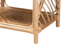 Baxton Studio Baara Modern Bohemian Natural Brown Rattan Nightstand - Wholesale Interiors WS012-Rattan-NS -Home Haven Deals 95 ws012 rattan ns 5