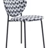 Clyde Dining Chair (Set Of 2) Geometric Print & Black - Zuo Modern 101518
