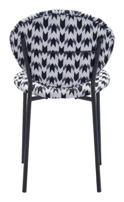 Clyde Dining Chair (Set Of 2) Geometric Print & Black - Zuo Modern 101518 -Home Haven Deals 99 101518 4