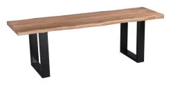 Louisa Bench Natural & Black - Zuo Modern 109453