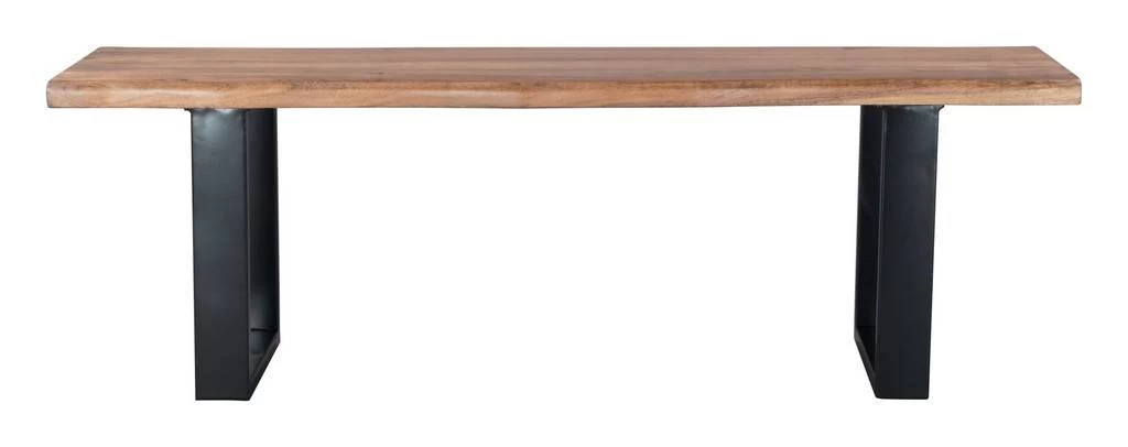 Louisa Bench Natural & Black - Zuo Modern 109453 4 Louisa Bench Natural & Black - Zuo Modern 109453 - Image 4