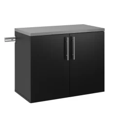 HangUps Base Storage Cabinet, Black - Prepac Manufacturing BSCW-0713-1 -Home Haven Deals bscw 0713 1 alt3