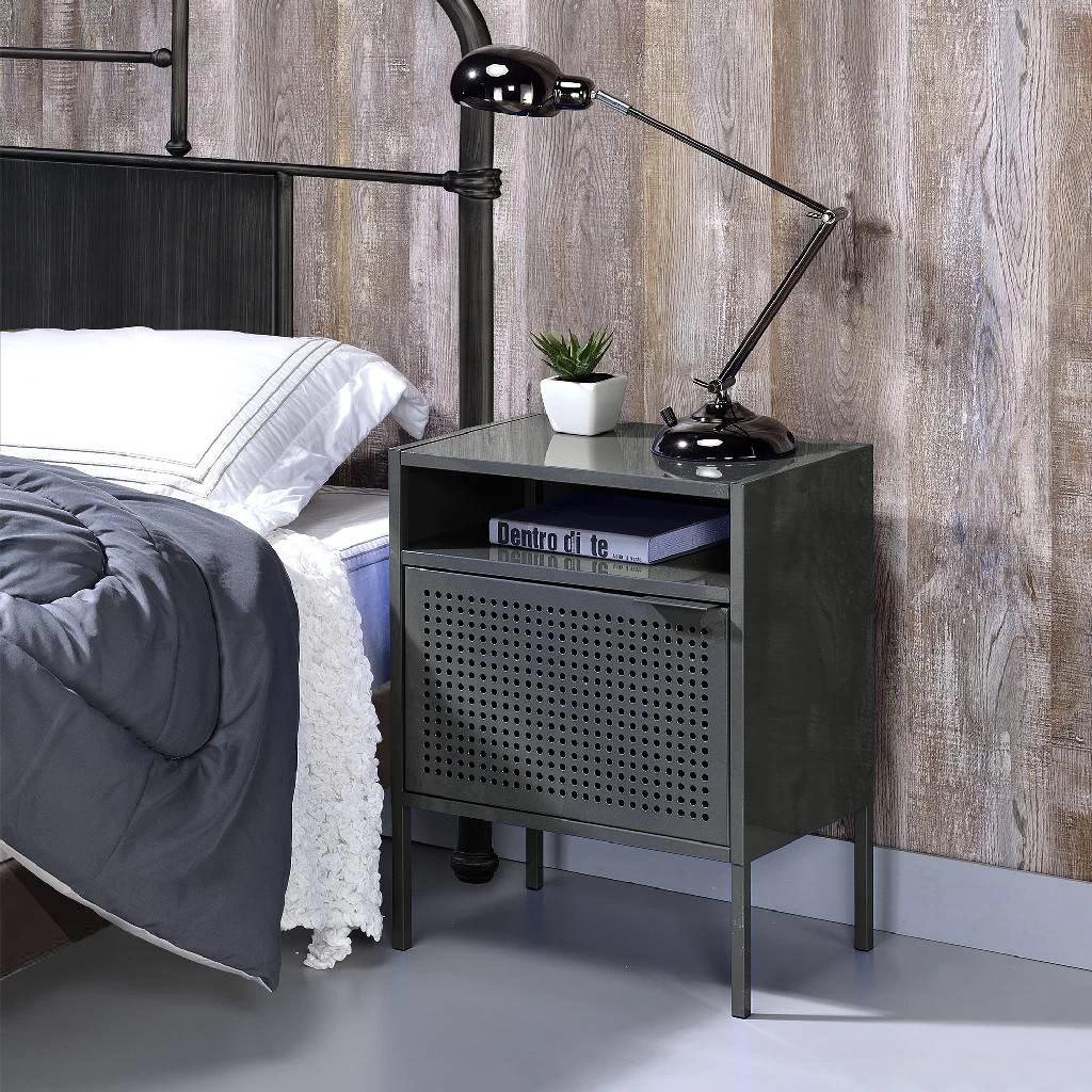 Gemma Nightstand With USB Port In Gray - Picket House Furnishings CEB300NSE 4 Gemma Nightstand With USB Port In Gray - Picket House Furnishings CEB300NSE - Image 4
