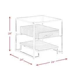 Hampton Square Storage End Table - Picket House Furnishings CTMX100ETE -Home Haven Deals ctmx100ete 11
