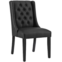 Baronet Dining Chair Vinyl Set Of 2 EEI-3555-BLK